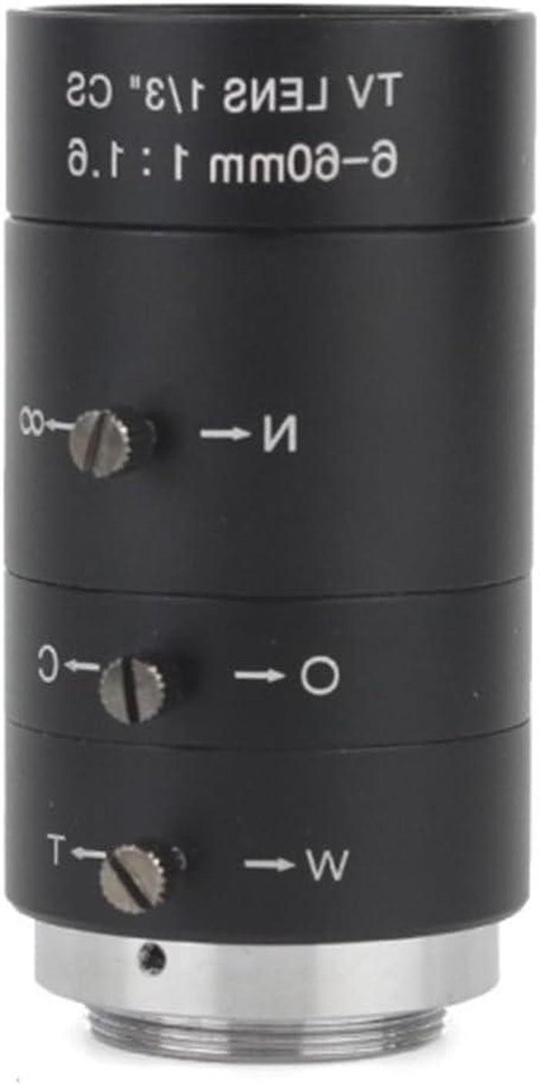 Microscooplens - Zoomlens HD - Industriële Camera - Grote Werkafstand - 6-60mm F1.6 - Wit