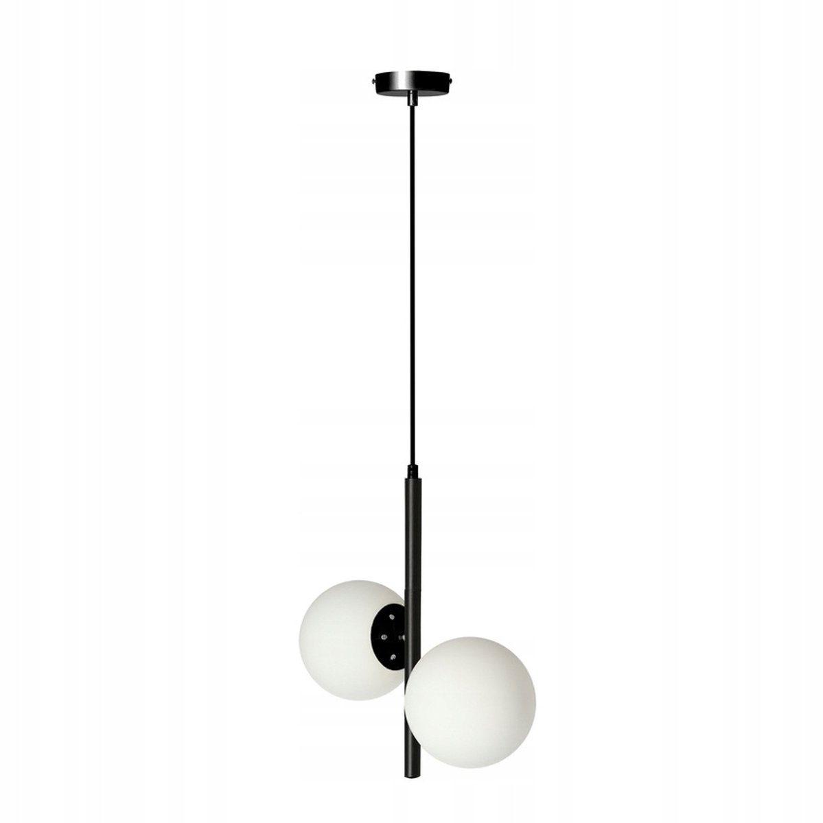 Candellux DUO Hanglamp Zwart/Wit 2xE14