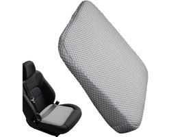 Stoelverhoger Volwassenen - Autokussen - Verbeterde Zithouding - Antislip Kussen - 40x36x6cm - Grijs