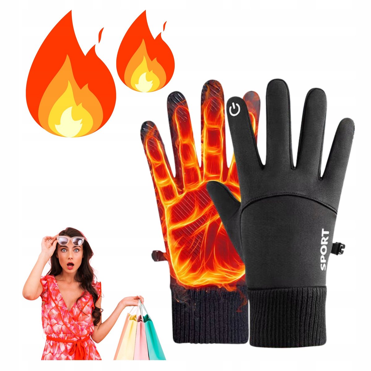 Warme Winterhandschoenen Maat M - Zwart, Waterdicht & Touchscreen