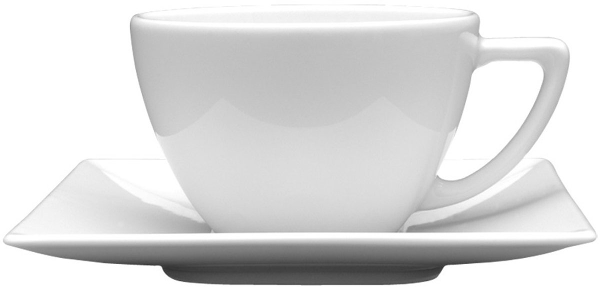 Lubiana Classic Witte Porseleinen Kop & Schotel 200ml