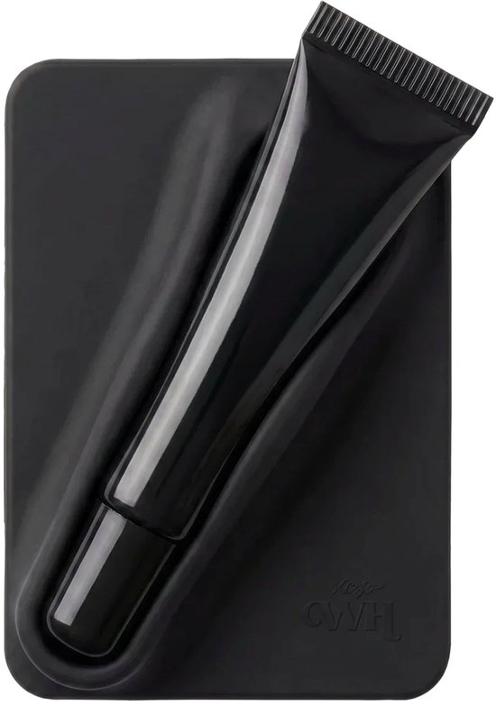 xoxo Wildhearts Lipgloss houder (zwart) - geschikt voor MagSafe Apple iPhone 12 / 13 / 14 / 15 / 16 / Mini / Pro / Pro Max / Plus - siliconen - Magnetische lippenstift houder telefoon - telefoonbutton - Lipstick holder - zwart
