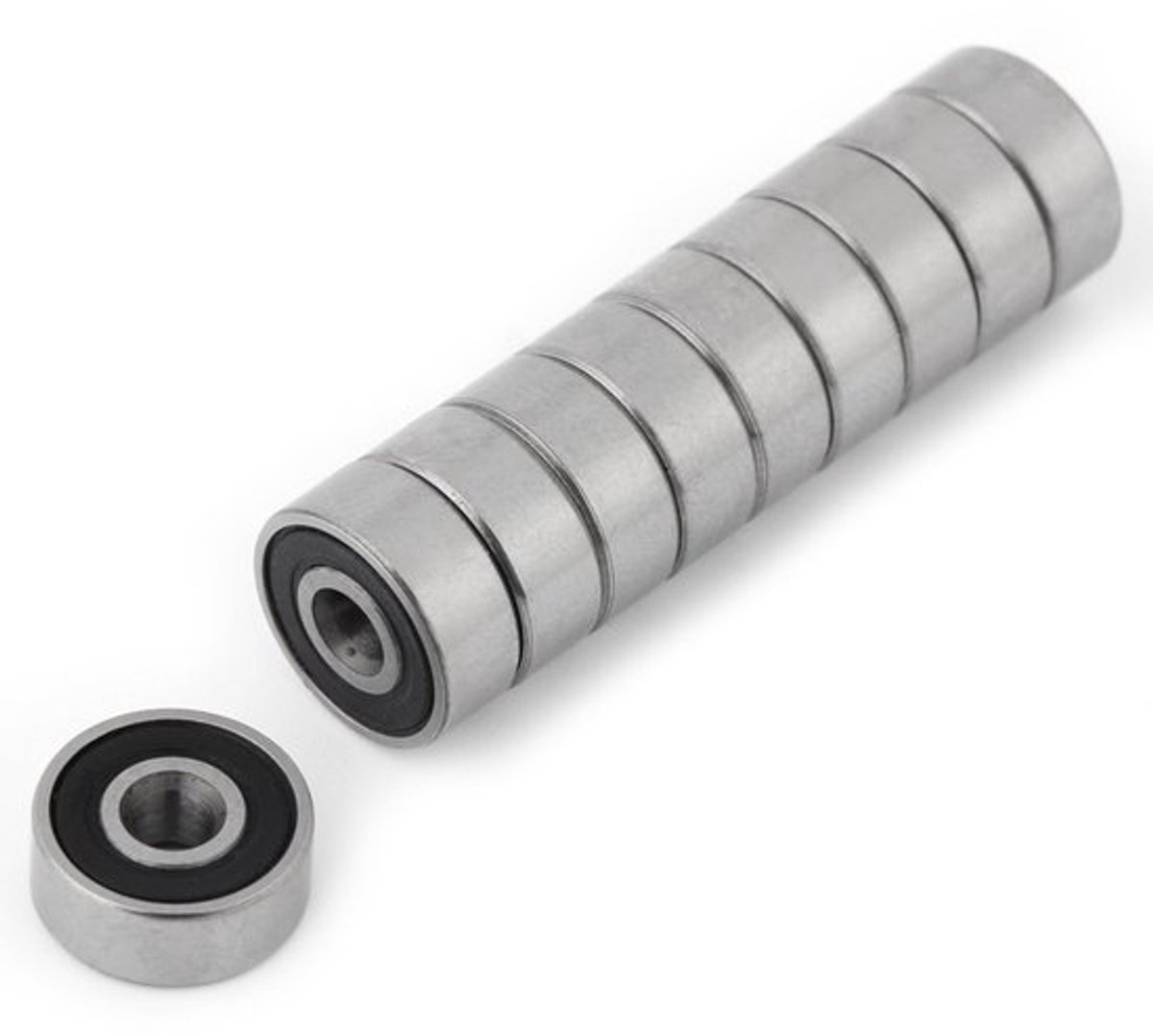 Allecto - Miniatuur Kogellagers - Set van 10 stuks - Dubbel Rubber