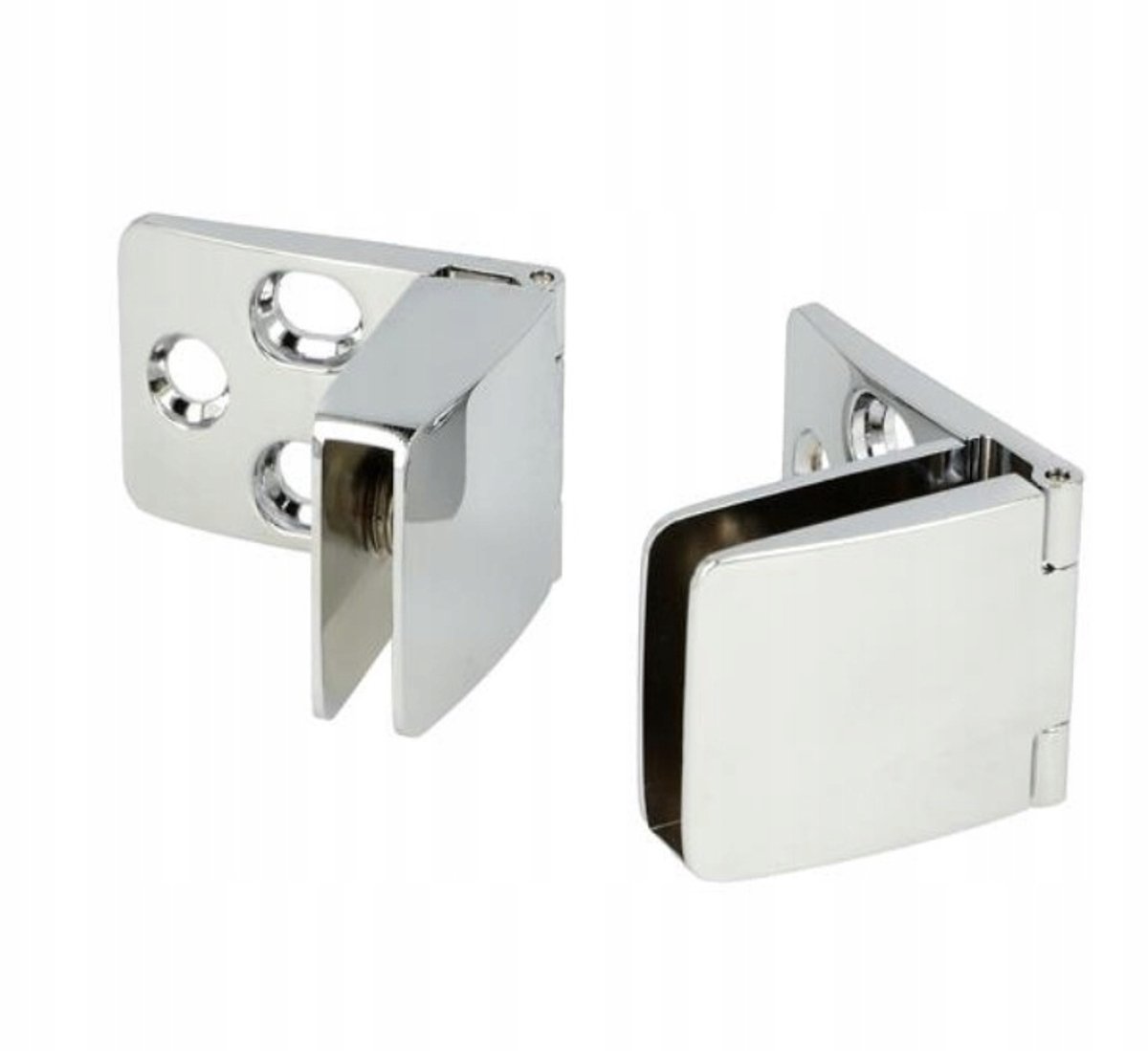 Siso Square Chrom Scharnier voor Glas - Boven/Onder