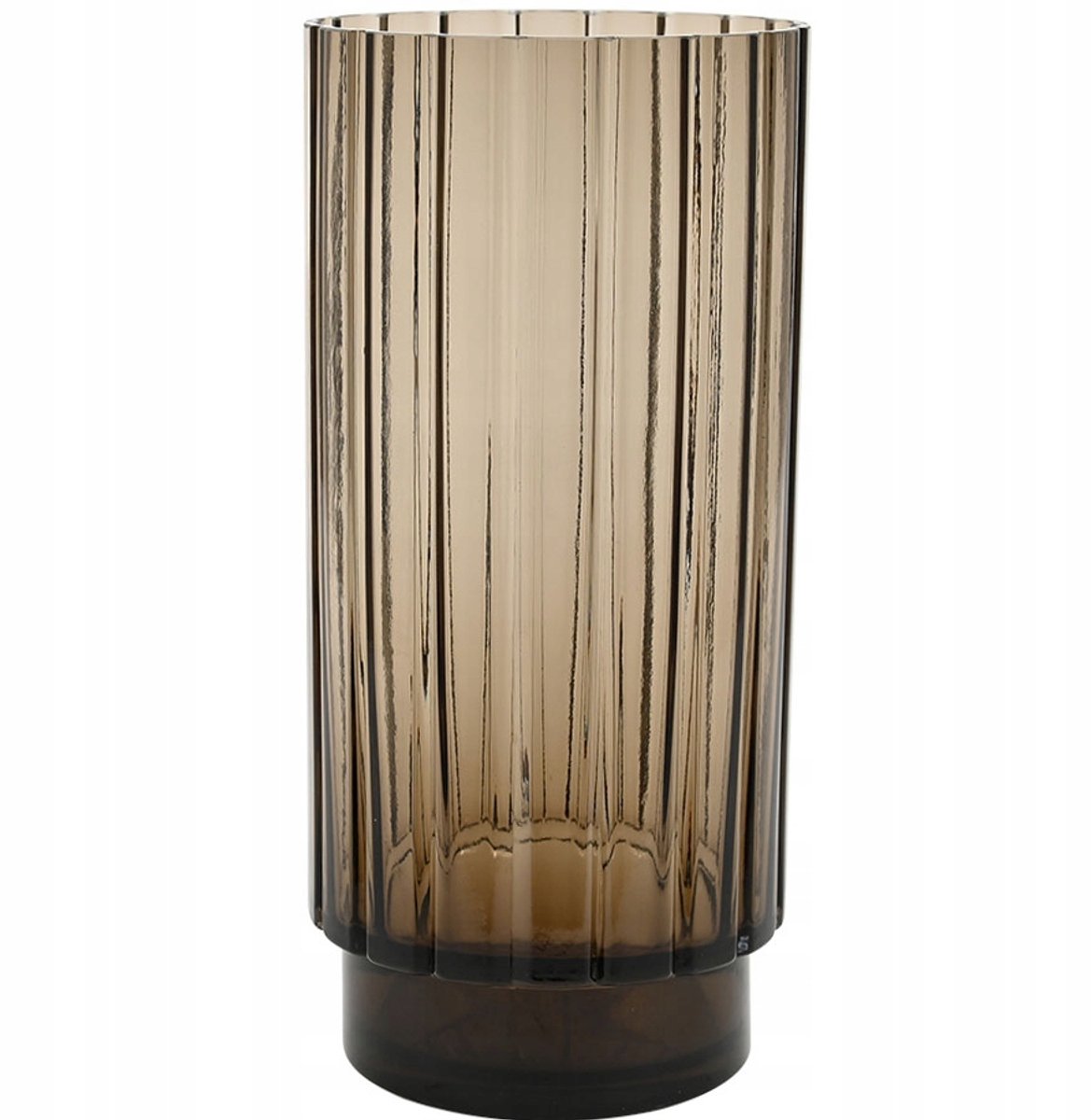 Grijze Glazen Vaas Decoratief 29,5 x 14 cm