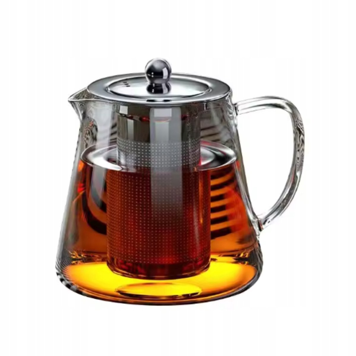 Glazen Theepot met Zeef 950 ml - Hittebestendig Kruideninfusieapparaat