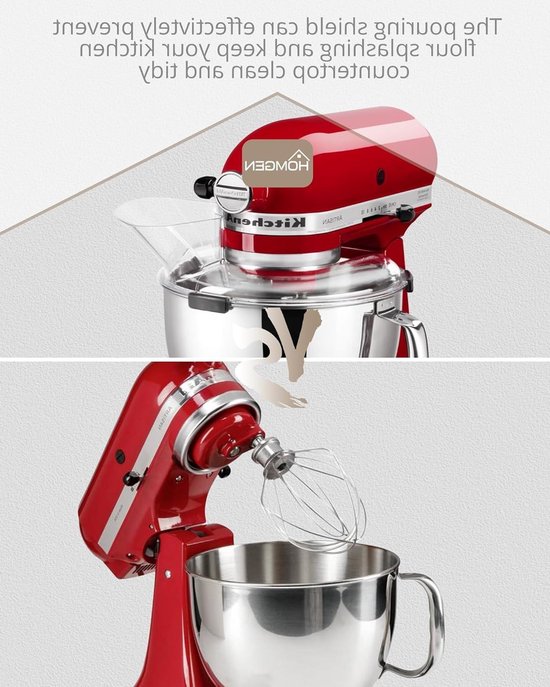 Moulding Bescherming voor 4.5 en 5 Quart Blender met Kantelkop, Transparante Spatbescherming voor RVS en Glazen Kom, Keukenaccessoire voor Veiligheid en Hygiëne — afbeelding 3
