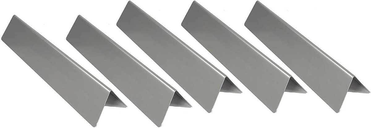 Warmteplaten Set - Grill Onderdelen - BBQ Verbeteren - Roestvrij Staal - 5 Stuks - Metaal