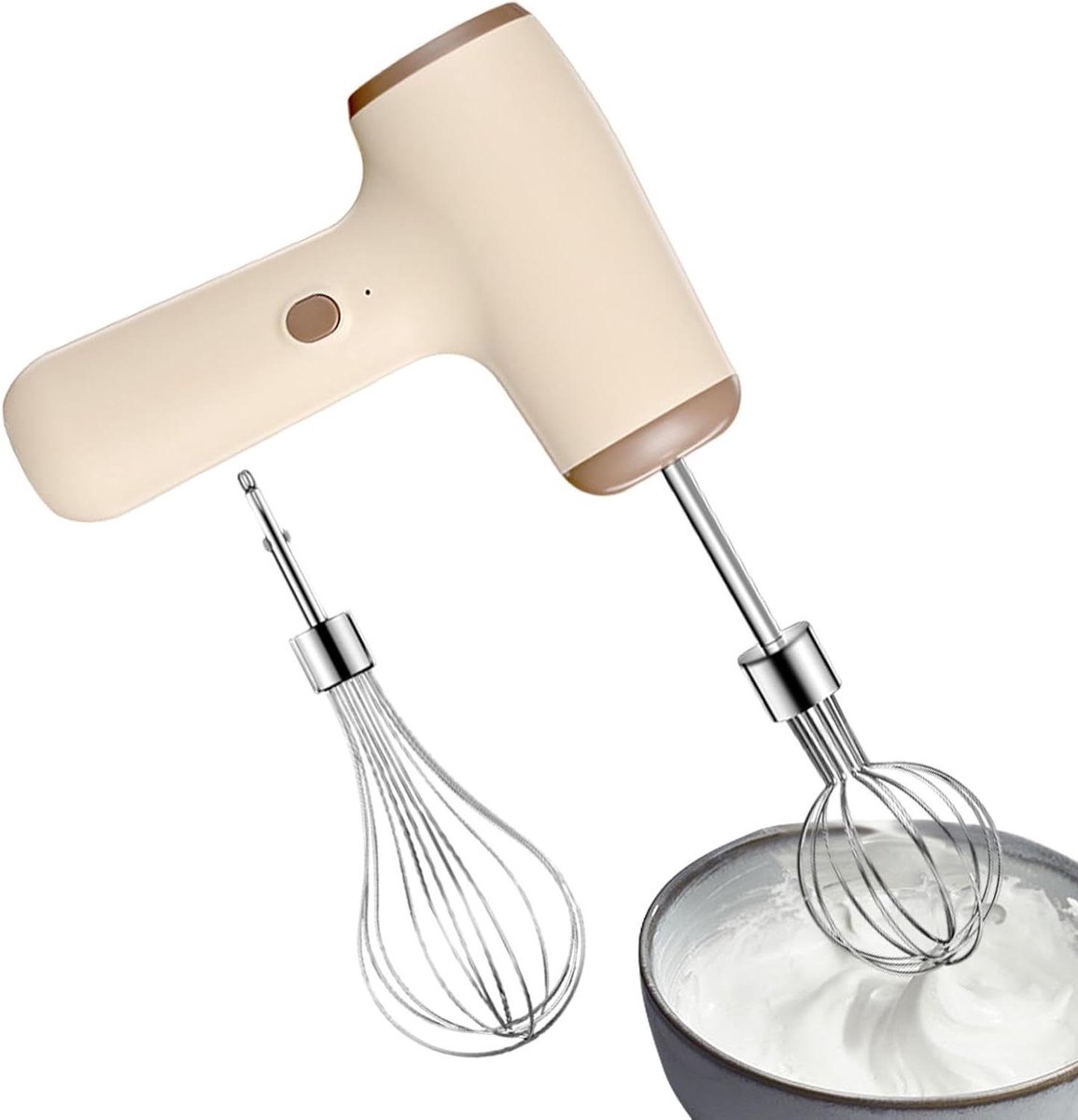 Elektrische handmixer - Keukenmixer garde - Mengen en kloppen - Draadloos en oplaadbaar - 145 cm - Koffie met melk