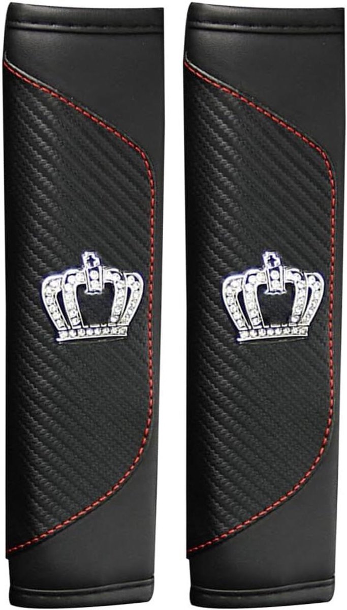Gordelkussens Auto - Gordelbekleding Set - Comfortabel Rijden - Zachte Schouderopvulling - 2 Stuks 23cm - Zwart