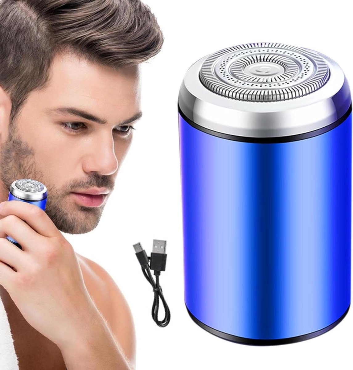 Elektrisch Scheerapparaat - Mini Scheerapparaat - Draagbare Verzorging - IPX7 Waterdicht - Compact Formaat - Zilver