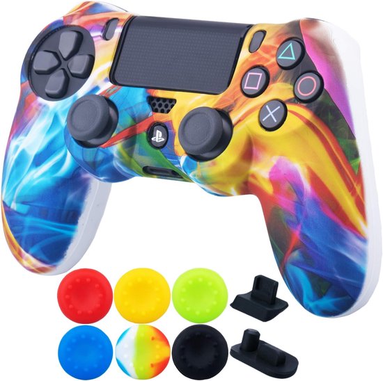 Controller Skin - Beschermhoes Grips - Gaming - Water Transfer Print - 1 Stuk - Regenboog — afbeelding 4