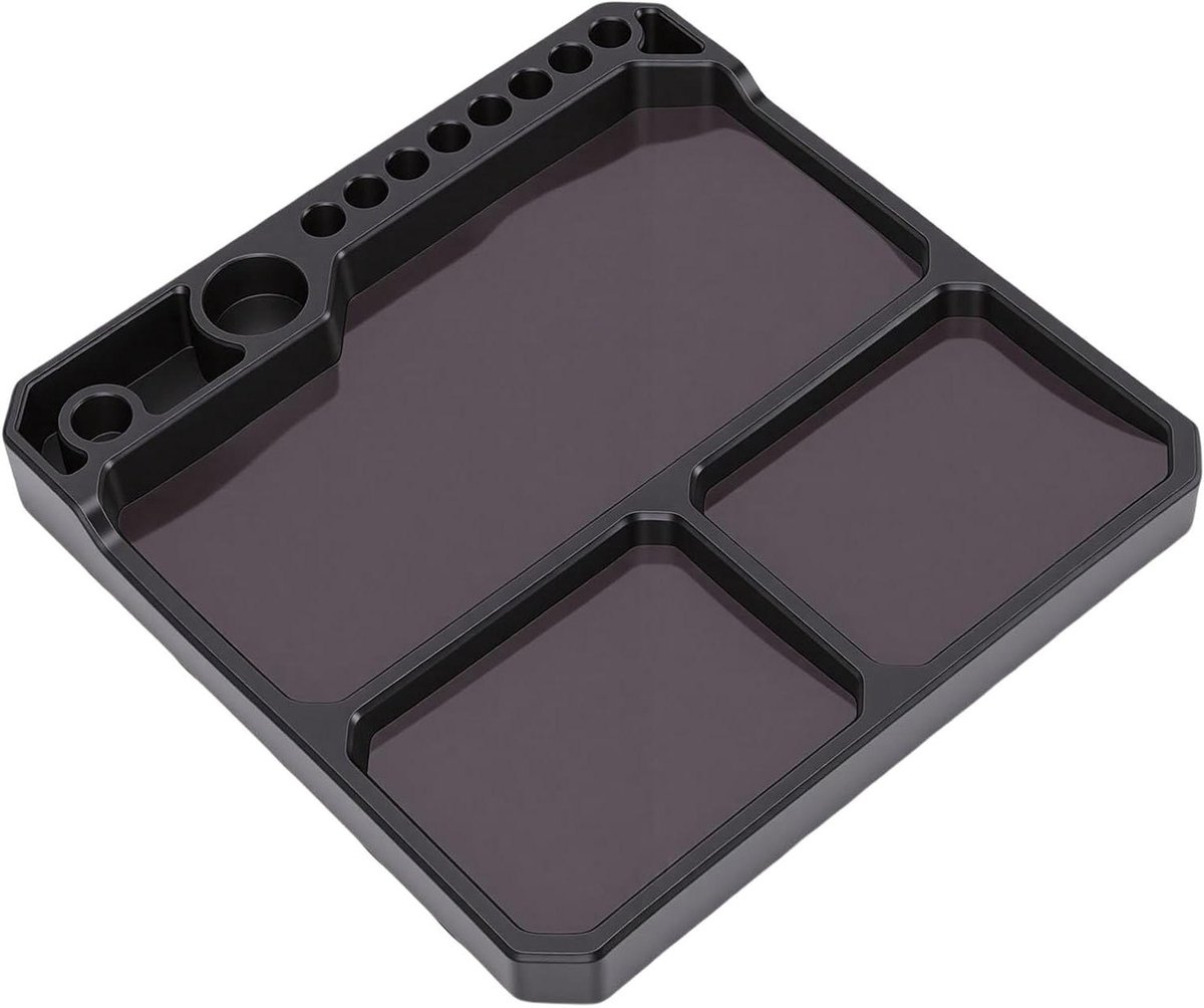 Schroef Organizer - Gereedschapsbak Siliconen - Modelbouw Hobby - Antislip Basis - 15 cm - Zwart