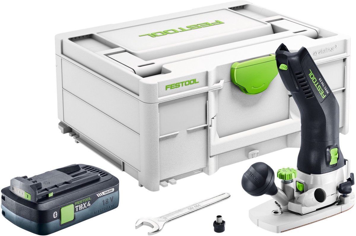 Festool MFKC 700 EB-Basic accu-module kantfrees 18 V 8 mm borstelloos + 1x accu 4,0 Ah + Systainer - zonder oplader