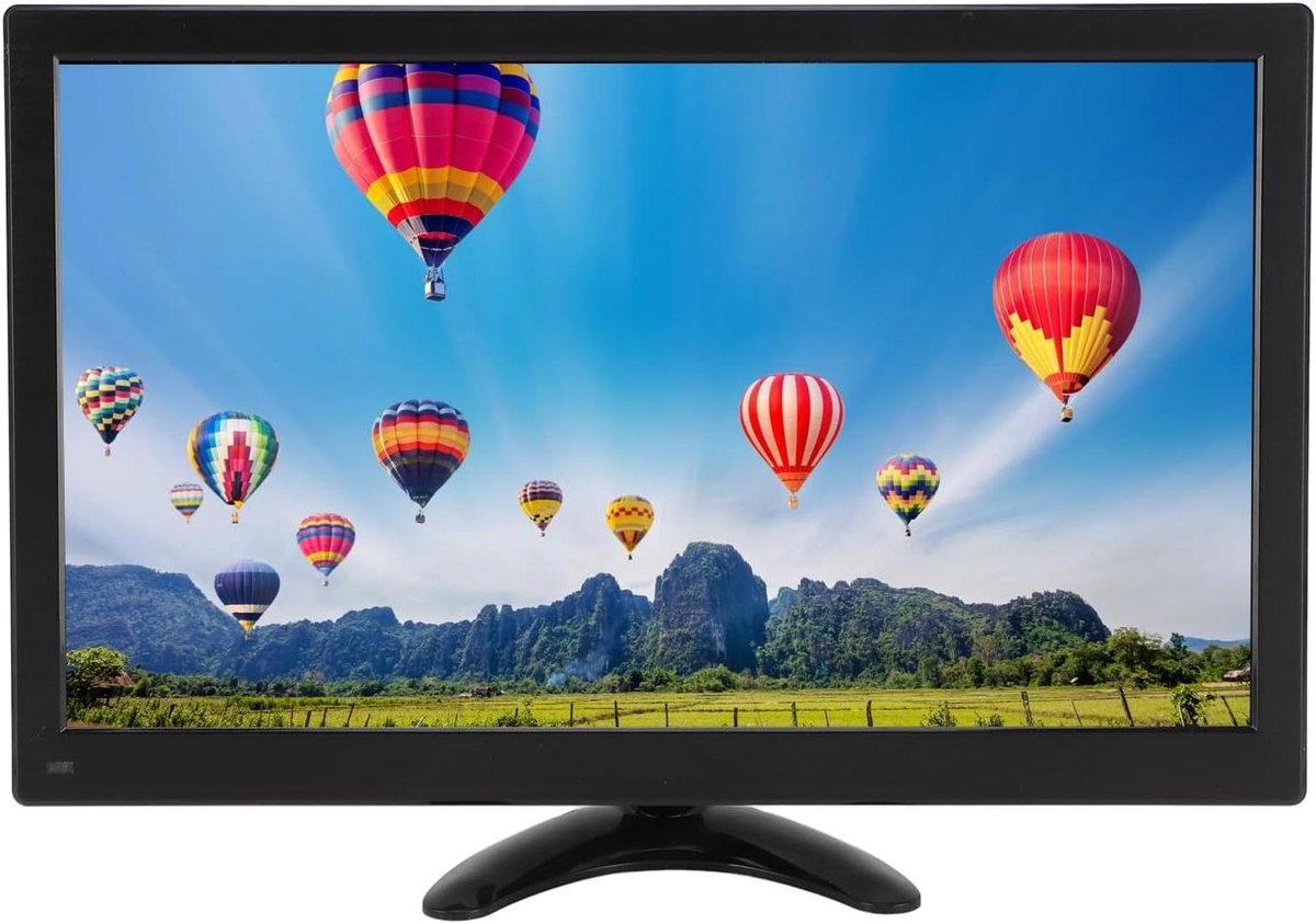 Extern Beeldscherm - Draagbare Monitor - Multimediale Weergave - Ingebouwde Luidsprekers - 156 Inch - Zwart