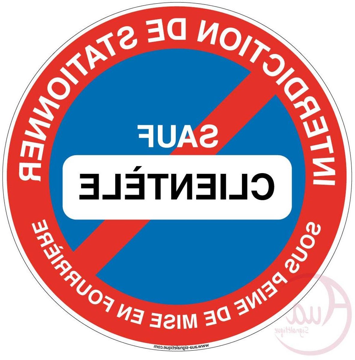 Parkeerverboden Bord - Toegangscontrole Teken - Bedrijfs Terrein - Aluminium Dibond - Ø 330 mm - Aluminium