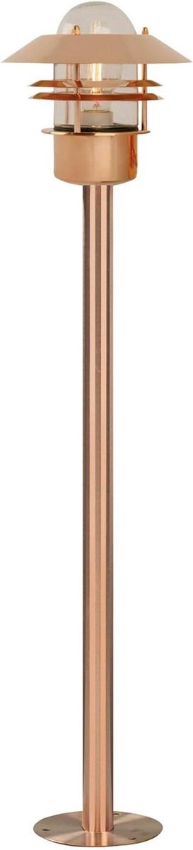 Sokkellamp Buitenverlichting - Tuinlamp Metaal - Pad Verlichten - Eenvoudige Lamp Vervanging - 92 cm Hoog - Transparant