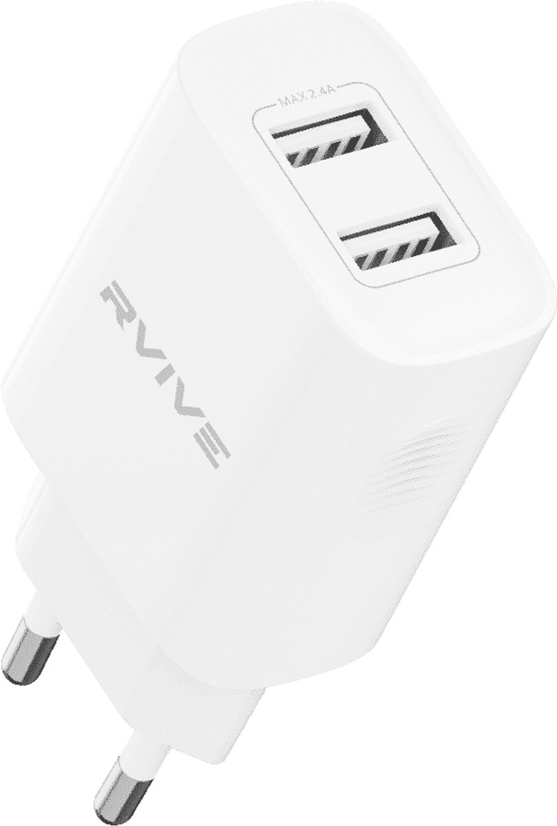 Rvive - PD 12W Quick Charging Dual USB-A Travel Charger