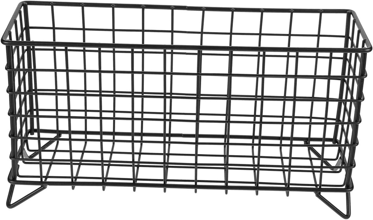 Konijnenvoerhouder Hooiruif - Hooivoederbak Knaagdieren - Voeding Kleine Dieren - Stevig Metalen Frame - 27.5x15x9 cm - Zwart