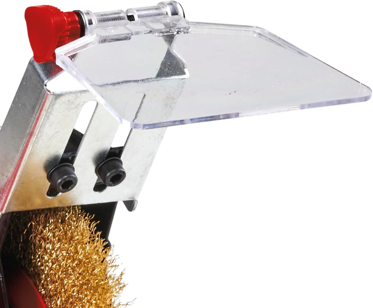 Dubbele Slijper - Bankslijper Werkbank - Gereedschap Schoonmaken - Krachtige 350 Watt Motor - 150 mm Schijven - Rood thumbnail 5