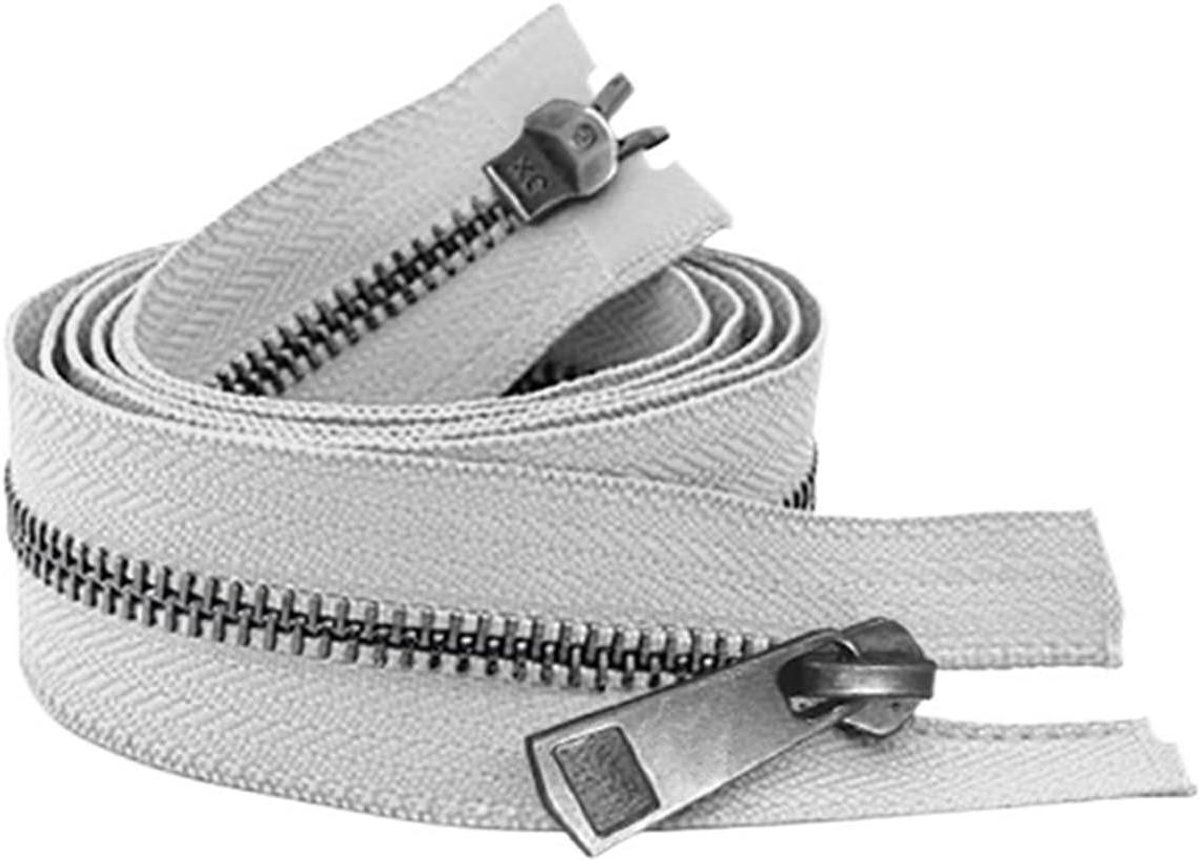 Metalen Rits - Dubbele Schuif - Kleding Reparatie - Scheidbaar Ontwerp - 60 cm - Zwart