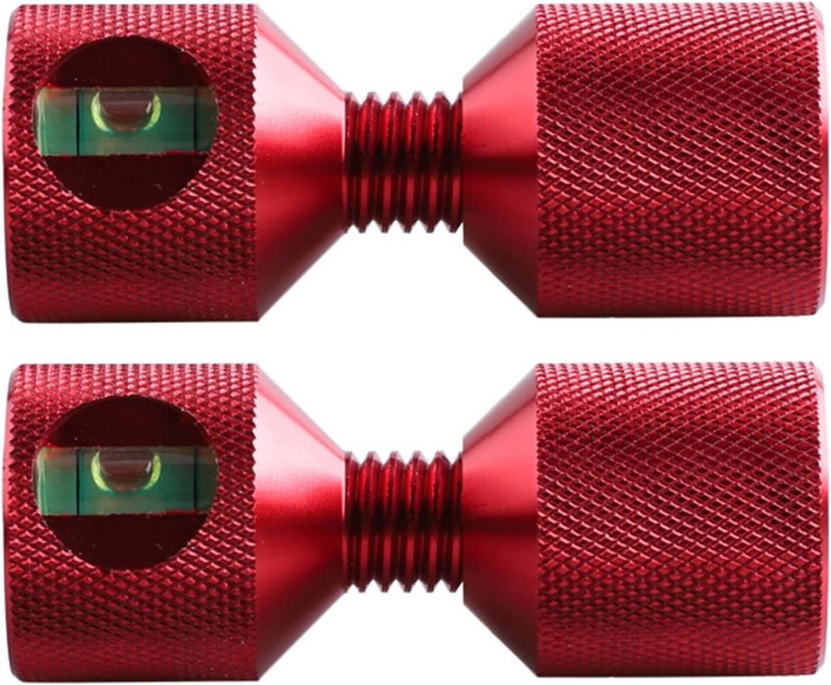 Uitlijnpennen - Flens Pinnen - Precisie Uitlijning - Ingebouwde Waterpassen - 2 Gat - Rood