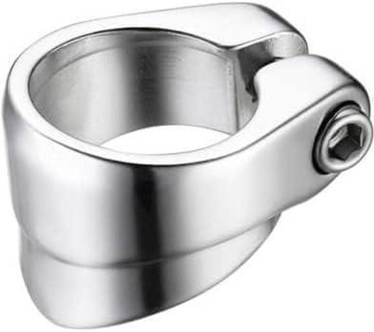 Zadelpenklem - Fietszadel Bevestiging - Fiets Zadel Afstellen - Met Kraag - 31.8 mm - Zilver