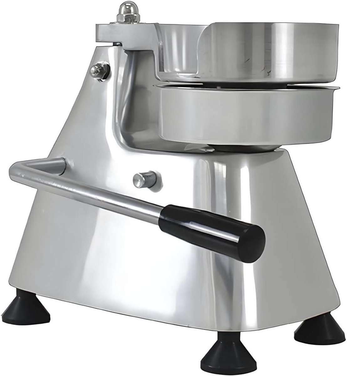 Burger Patty Maker - Hamburgers Pers - Snel Pasteitjes Maken - Drie Plaatmaten - 1200 Wax Papers - Zilver