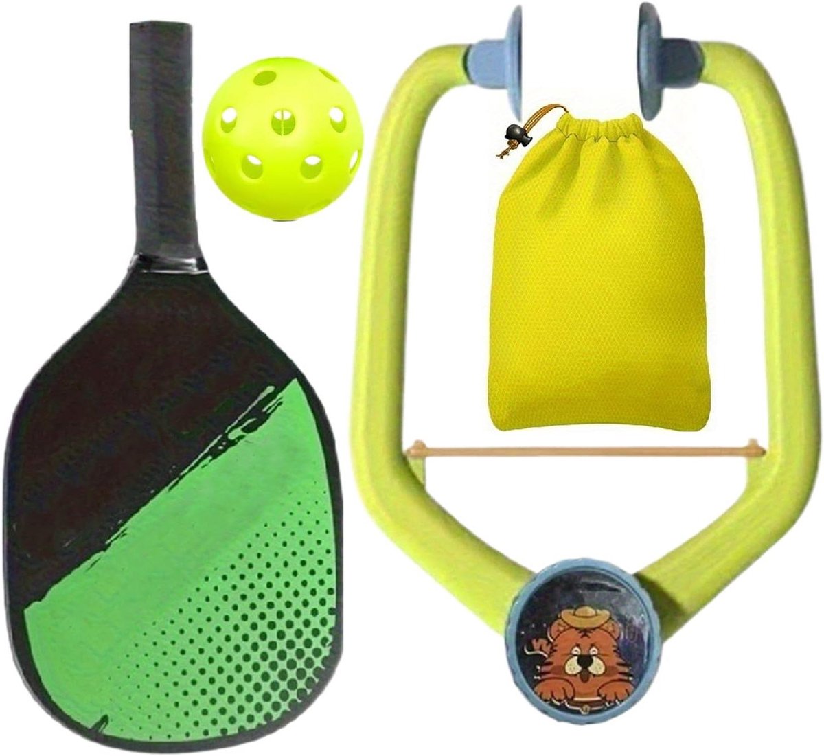 Pickle Ball Trainingsset - Oefenbal met Racket - Solo Training - Montage Zonder Gereedschap - Verstelbaar - N.v.t.