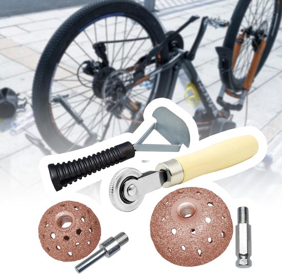 Band Reparatie Set - Vlakke Banden - Voertuig Onderhoud - Met Slijpschijf - 42mm 55.5mm - Zwart — afbeelding 3