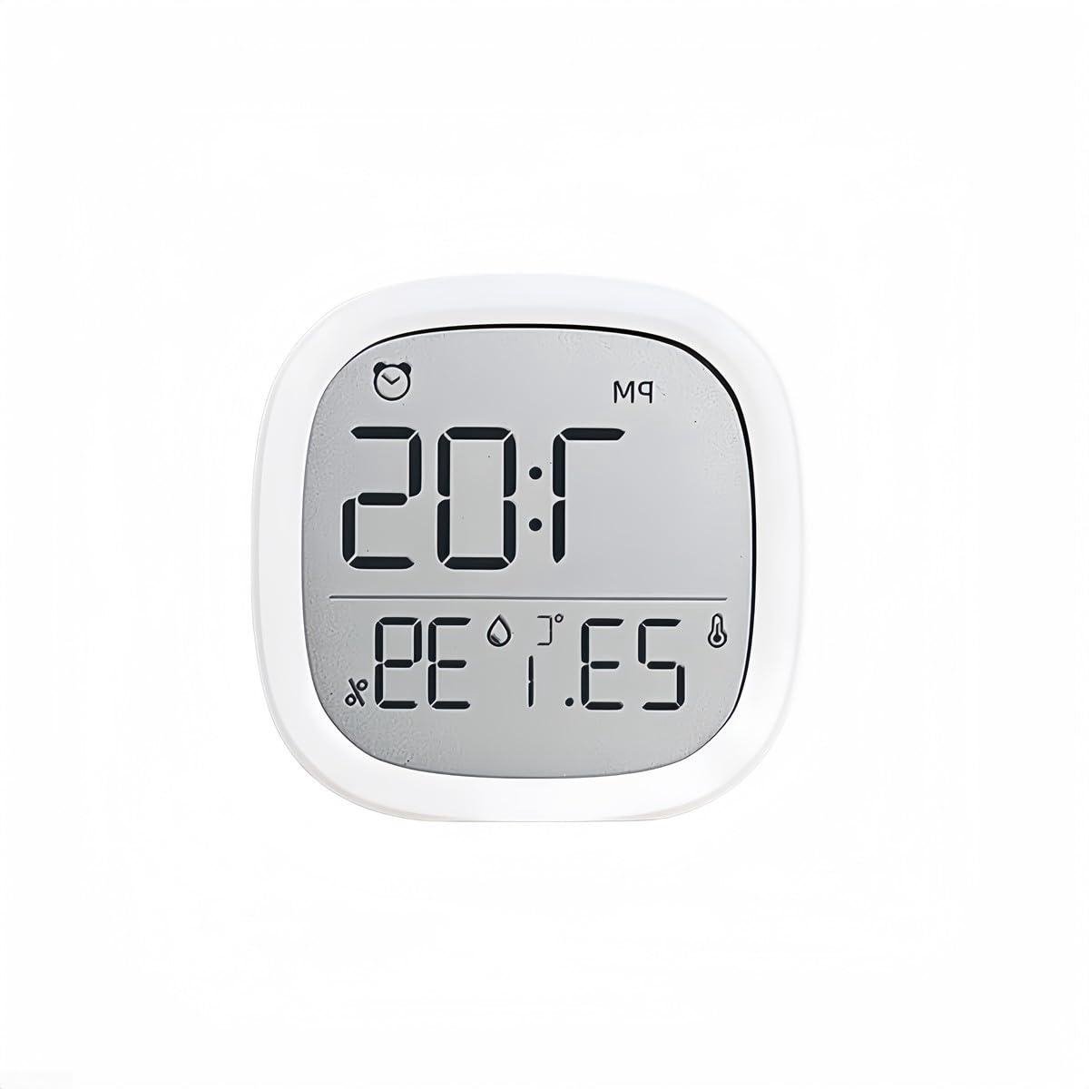 Digitale Thermometer Hygrometer - Vochtigheidsmeter Weerstation - Klimaat Bewaken - Met Desk Clock - 7.5 x 7.5 x 1.5 cm