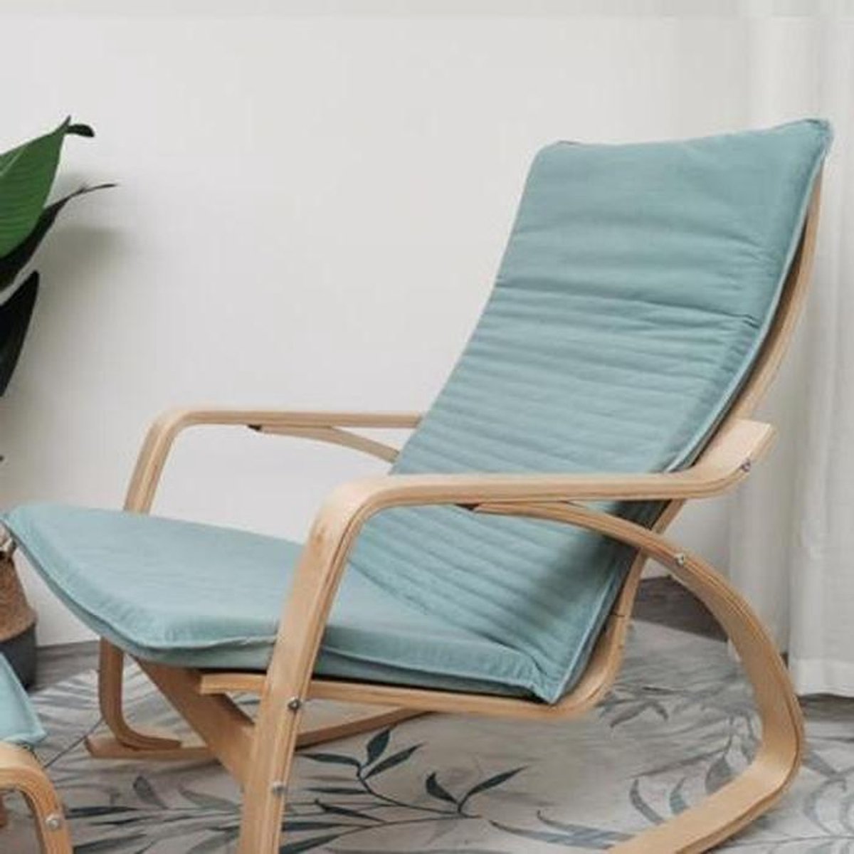Stoelkussen Vervanging - Loungekussen Fauteuil - Comfortabel Zitten - Hoge Veerkracht Binnenkern - 130x55cm - Cyaan Kinisa