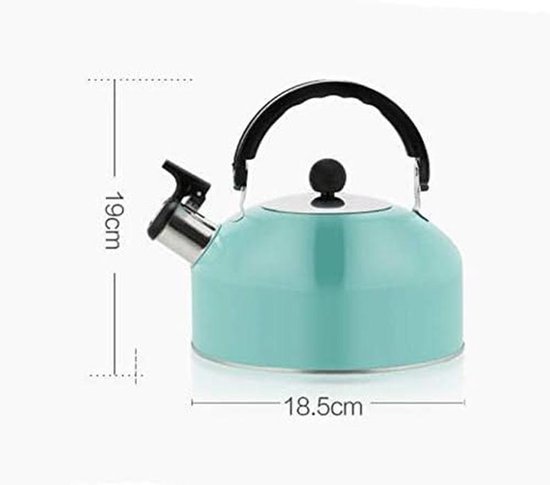 Roestvrijstalen fluitketel - Waterkoker camping - Koken op inductie - Grote capaciteit - 1.00 Count - Rood — afbeelding 3
