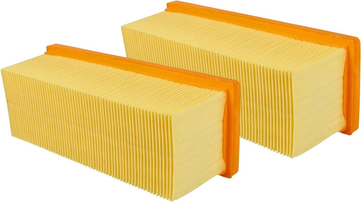 Stofzuigerfilters Set - Reservefilters Zuiger - Efficiënt Stofzuigen - Lamellen voor Sterke Bescherming - 2 Stuks - Oranje