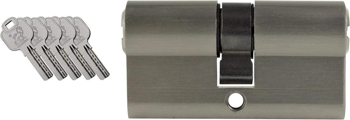 Profielcilinder 60 mm - Veiligheidsslot Deur - Deuren Beveiligen - Nood- en Vrijloopfunctie - 30/30 - Zilver