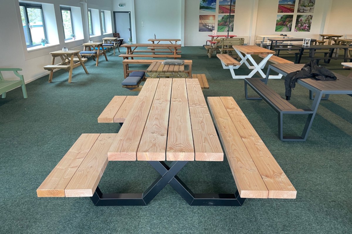 Rockwood® Picknicktafel Cross Over Easy Sit Longbench 2.50m Naturel