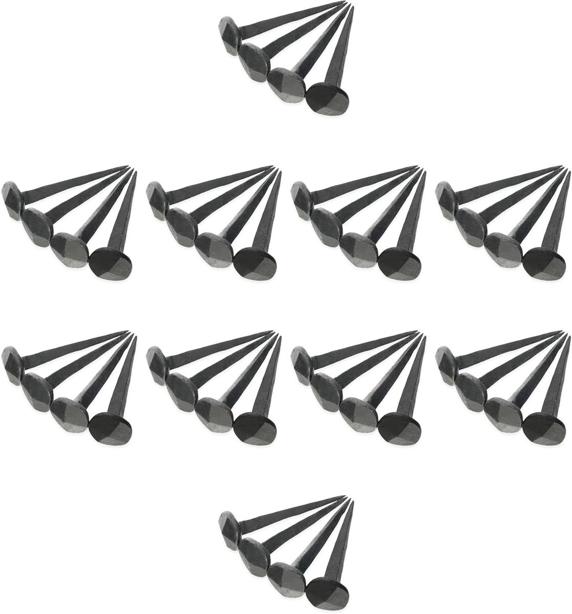 Decoratieve Spijkers - Handgesmeed IJzer - Meubels Restaureren - Traditioneel Gesmeed - 1 kg - Zwart