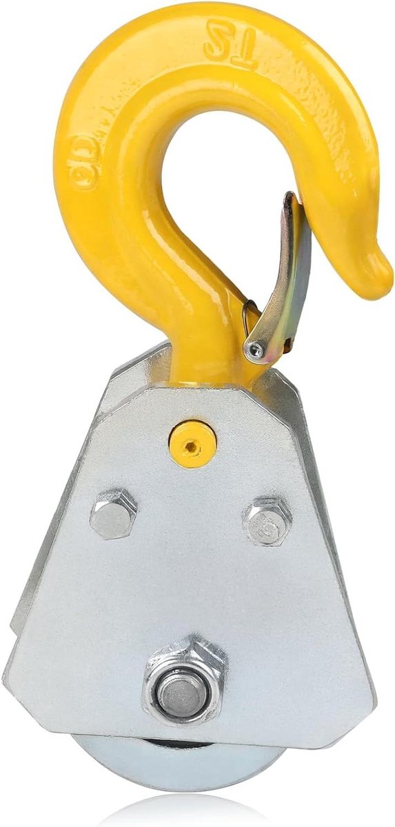 Katrol met Haken - Trekrol Hefrol - Zwaar Werk - Kogellager - 2 Ton - Zilver