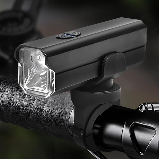 VHV - Fietslamp - oplaadbare fiets voorlamp - 900 lumen - USB-C oplaadbaar - 3 lichtstanden - anti-verblinding - voor nachtritten, stadsfiets, racefiets en mountainbike — afbeelding 3