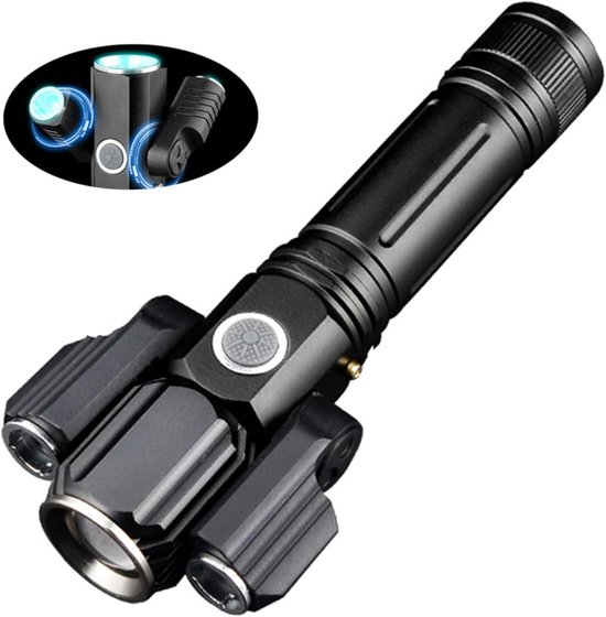 VHV - Fietslamp - oplaadbare fiets voorlamp - 1000 lumen - USB oplaadbaar - waterdicht - 4 lichtstanden - telescopische focus - voor nachtritten, outdoor ritten, stadsfiets en mountainbike — afbeelding 5