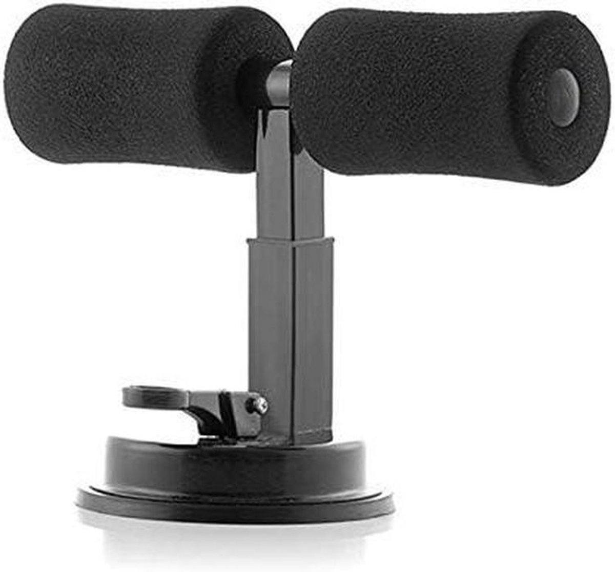 Halter voor Buikspieroefeningen - Sit-up Standaard - Thuis Trainen - Sterke Zuignap - 100 kg Max - Zwart