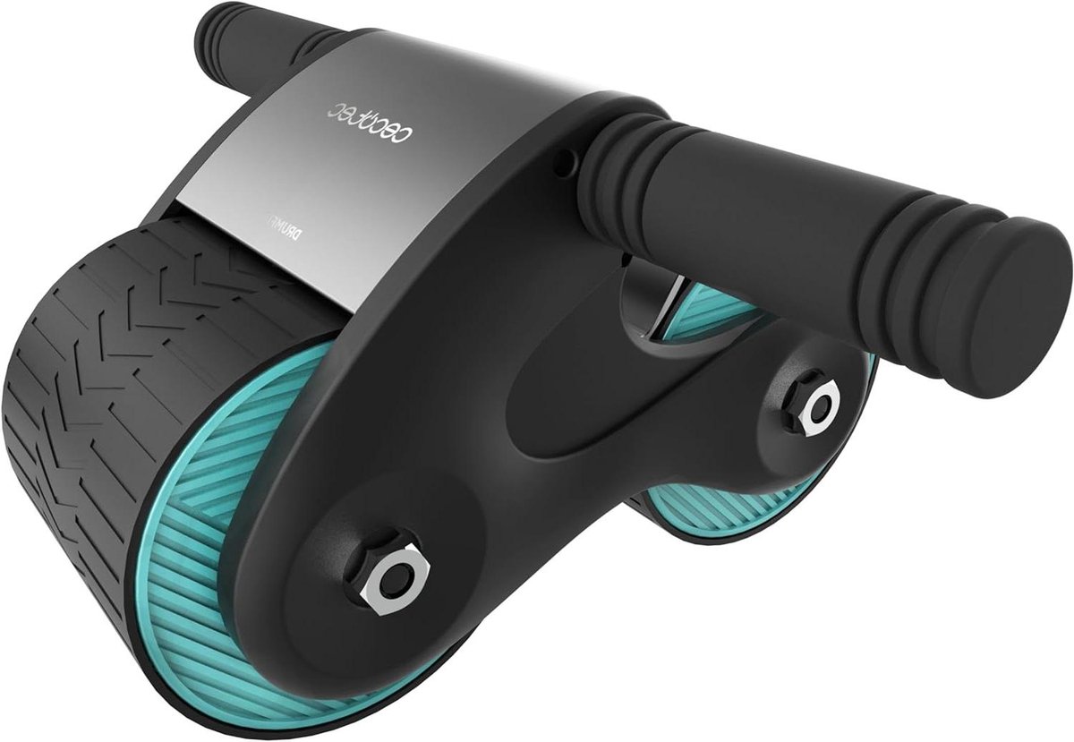 Buikspierroller - Ab roller wiel - Buikspieren trainen - Automatische terugslag - 10 cm breedte - Zwart