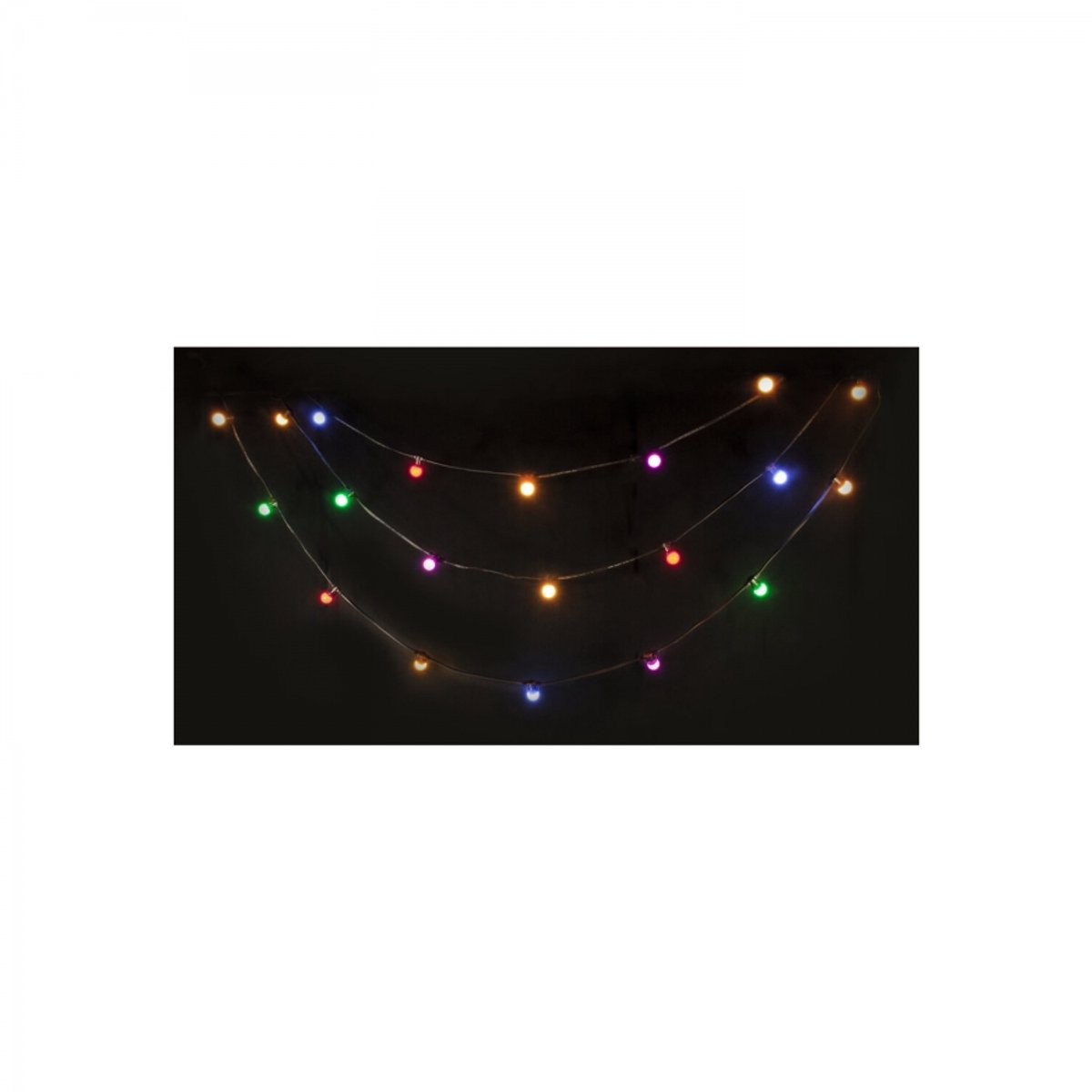 Ibiza Light - LED-LICHTSNOER MET 20 GEKLEURDE LED IP44 - 10M