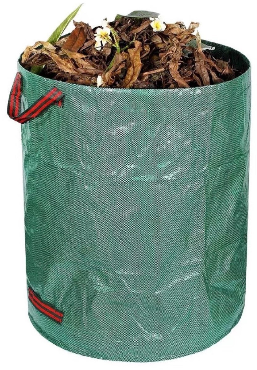 Dailygoods- Tuinzak 60 Liter - Stabiele Tuinafvalzak - Opvouwbaar - Herbruikbaar - Met Handgrepen - Duurzaam Materiaal - Afvalzak