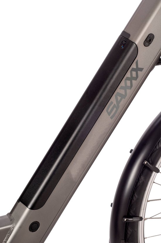 saxxx Comfort Plus 4.0- 28 inch elektrische stadsfiets - 95%Vooraf Geassembleerd Stadsfiets - actieradius tot 90 km - voorwielmotor - 36V 418Wh accu - Shimano 7-speed naafversnelling - LCD-display - Zilvergrijs mat van Saxxx — afbeelding 5