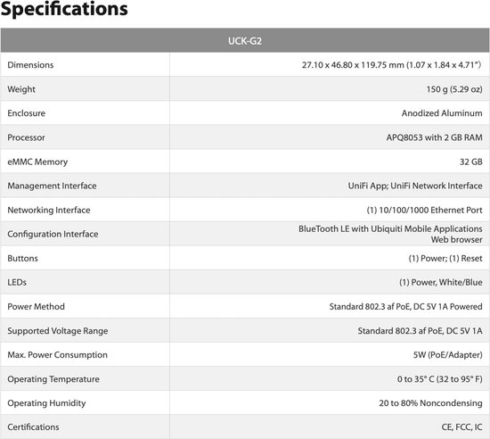 Netwerk Controller - Cloud Key - Netwerk Beheer - Verhoogde Prestaties - 1 TB Opslag - Zwart — afbeelding 3