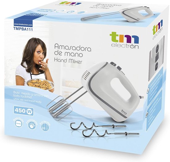 Keukenmixer - Deegklopper - Bakken en Koken - 5 Snelheden - 450 Watt - Wit — afbeelding 5