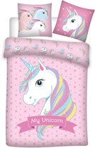 Unicorn Dekbedovertrek - Eenpersoons - 140 x 200 cm - Polyester
