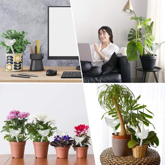 Bewateringsbollen Planten - Dorstballen Bloemen - Automatisch Water Geven - Grote Capaciteit - 4 Stuks - Transparant — afbeelding 3