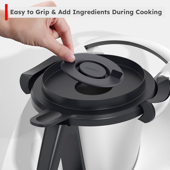 Spatbescherming Keukenmachine - Accessoire Mengkom - Koken en Mixen - Hittebestendig Siliconen - Compact Ontwerp - Grijs — afbeelding 5